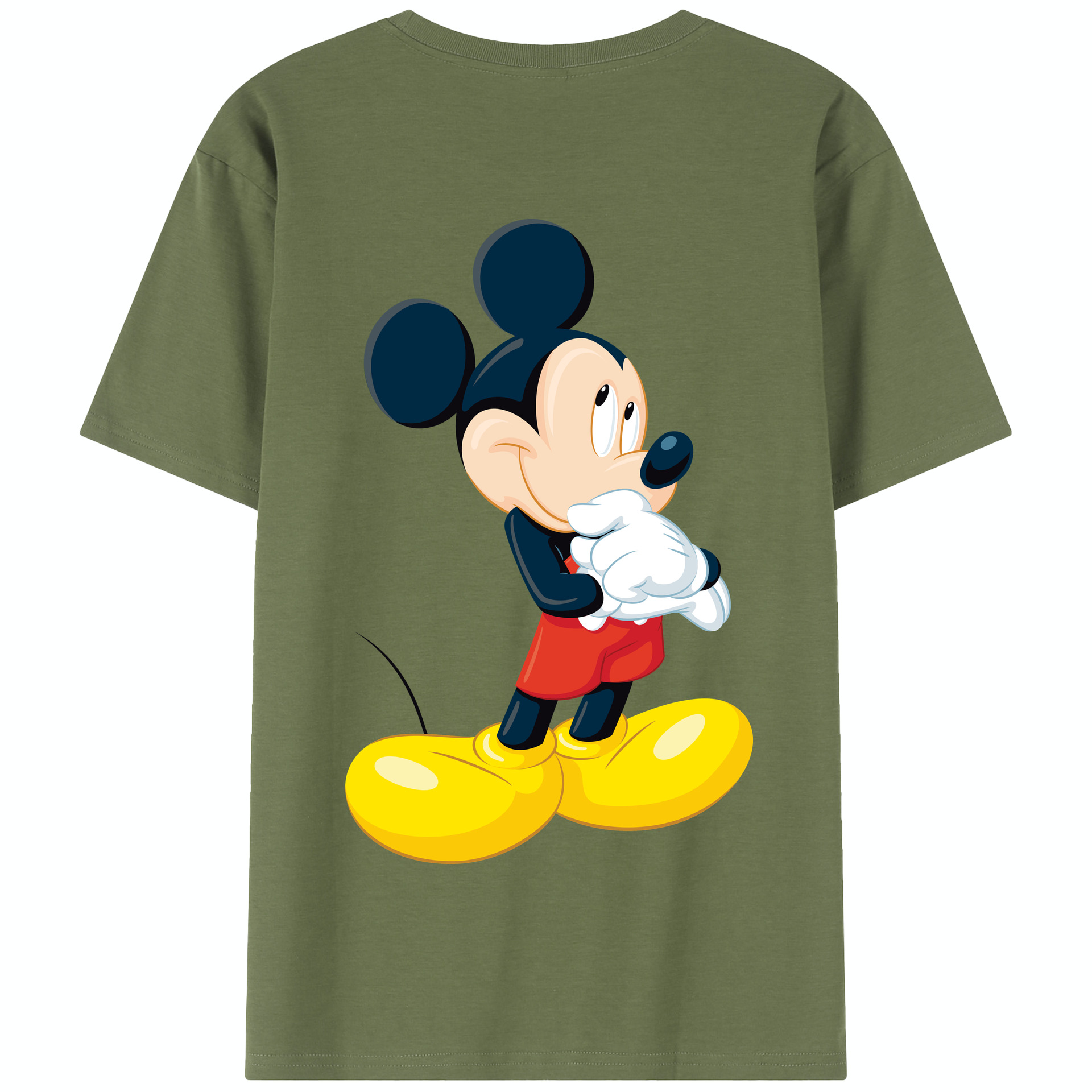 （画像用） ミッキーマウス Mickey Mouse 綿100％半袖Tシャツ（背面プリント）